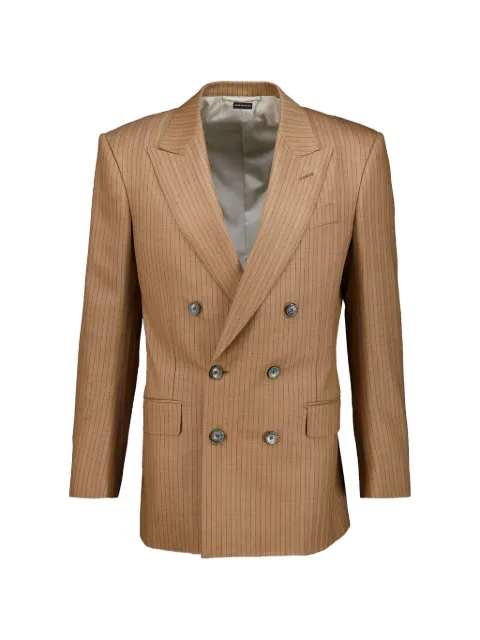 TOM FORD stripe-print double-breasted jacket Neutrals JLNP02WEP32