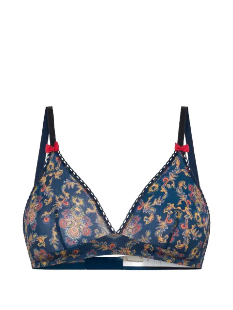 MOMONÌ Tutu printed triangle bra Blue 265MMOUN010265MO45