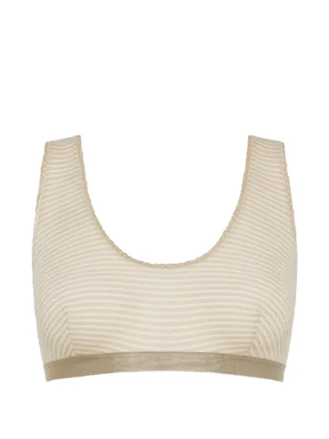MOMONÌ Poppies striped jersey bra Neutrals 265MMOUN012265MO46