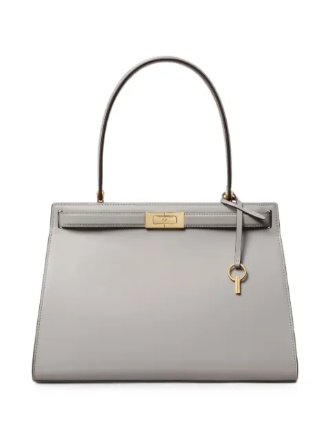 Tory Burch small Classic Lee Radziwill leather tote bag Grey 185631