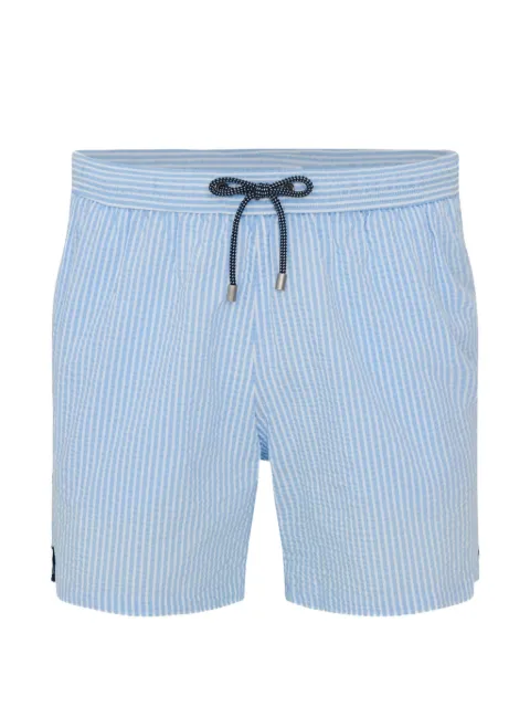 PATRICK ASSARAF striped seersucker swim shorts Blue P5111G16B
