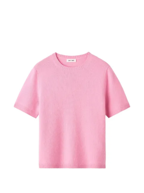 Soft Goat oversized short-sleeve knitted T-shirt Pink FW25SF2000412038