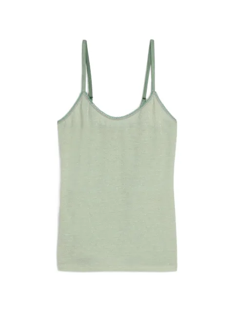 MOMONÌ Airelle lurex-jersey top Green 265MMOUN003265MO28