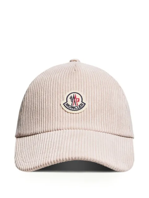 Moncler corduroy logo-patch baseball cap Neutrals L20933B000075964B