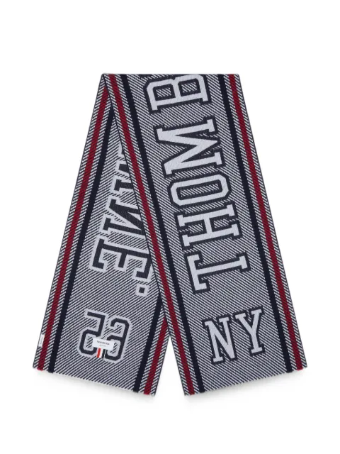 Thom Browne merino wool varsity scarf Grey MXS035AY1003