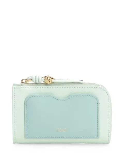FENDI FF Diamonds card holder Green 8M0558
