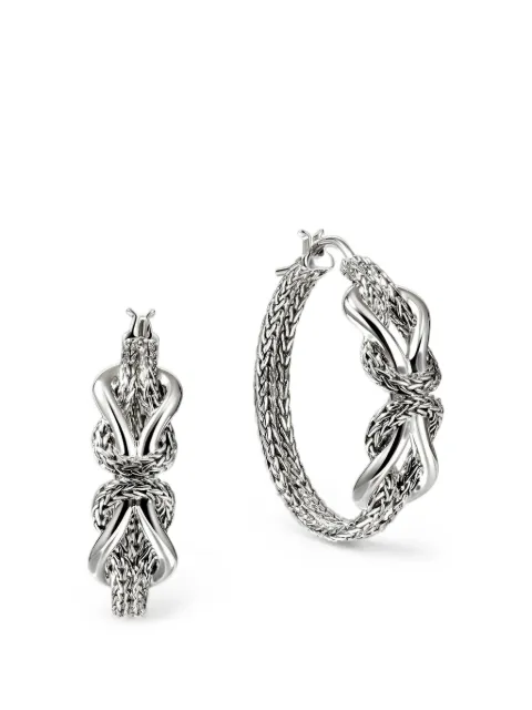 John Hardy Infinite Love knot hoop earrings Silver EB97350
