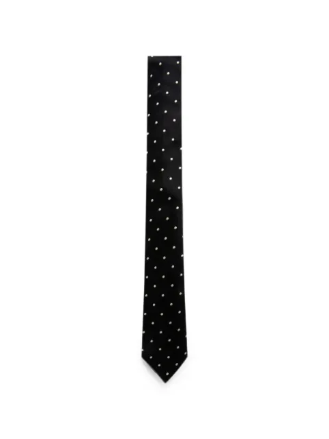 TOM FORD polka-dot silk tie Black STI003S0338