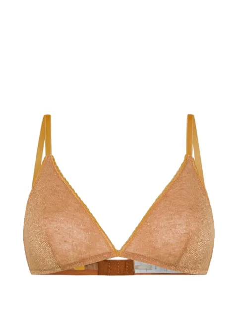MOMONÌ Amethist lurex-jersey bra Brown 265MMOUN001265MO28