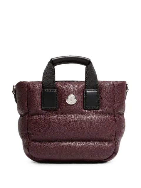 Moncler micro Caradoc quilted-leather tote bag Red L209B5L00004N0648