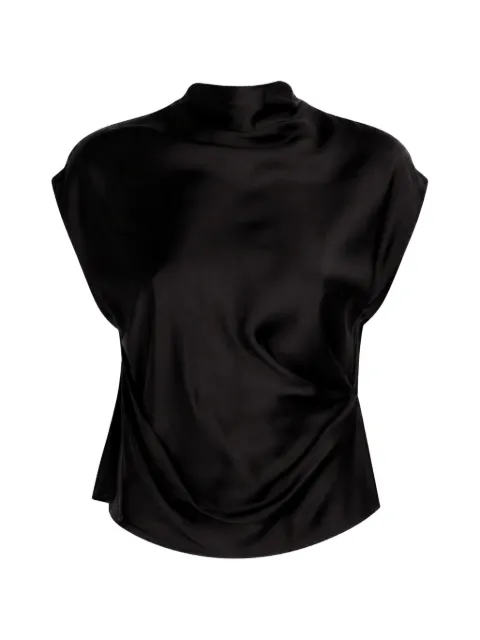 The Sei mock-neck draped blouse Black TS2197F25