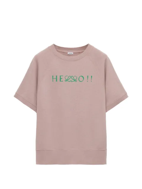 LOEWE Anagram-print short-sleeve sweater Pink H526Y22J78