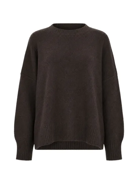 Oyuna ribbed-trim drop-shoulder sweater Brown AILACHOCOLATE