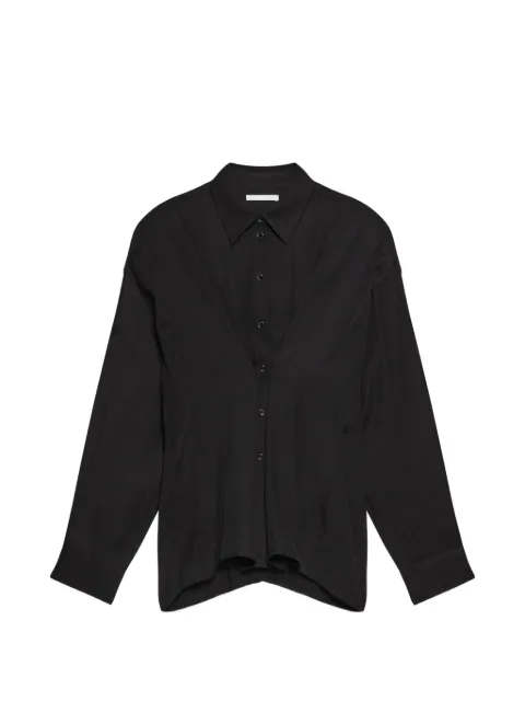 Helmut Lang cinched long-sleeve shirt Black Q02HW503001