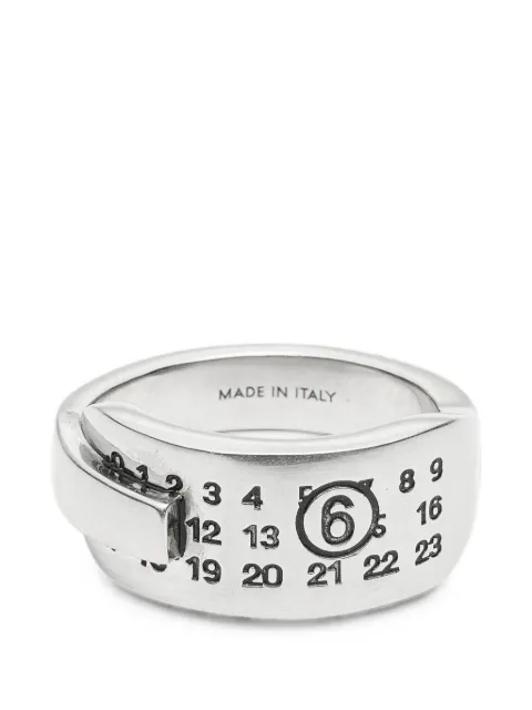 MM6 Maison Margiela numeric-logo wrap-around ring Silver SM7UQ0122P9165968