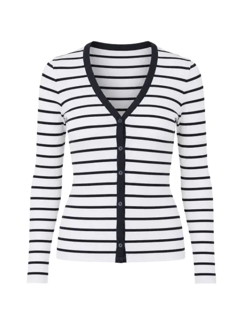 PATRICK ASSARAF striped rib-knit cardigan White W954K15B185