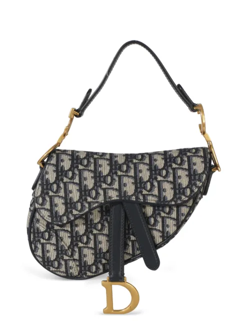 Christian Dior Pre-Owned 2021 mini Oblique Saddle handbag Blue 153221