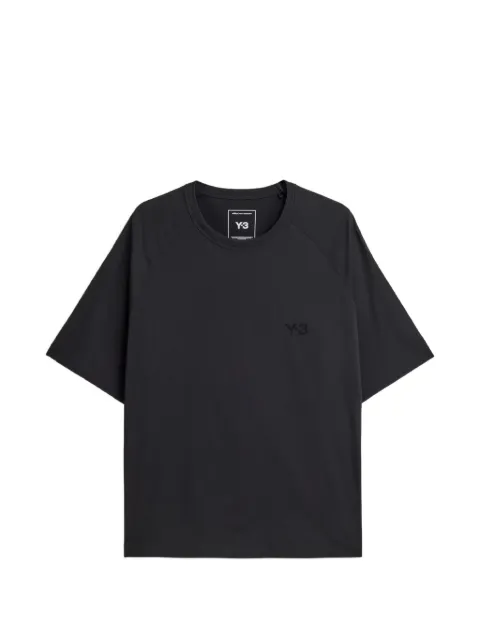 Y-3 logo-print raglan-sleeve T-shirt Black KS1267