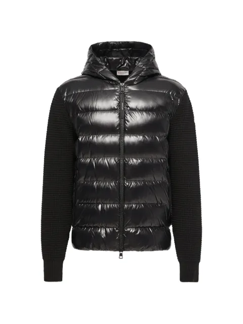 Moncler quilted hooded jacket Black L20919B00059M4281