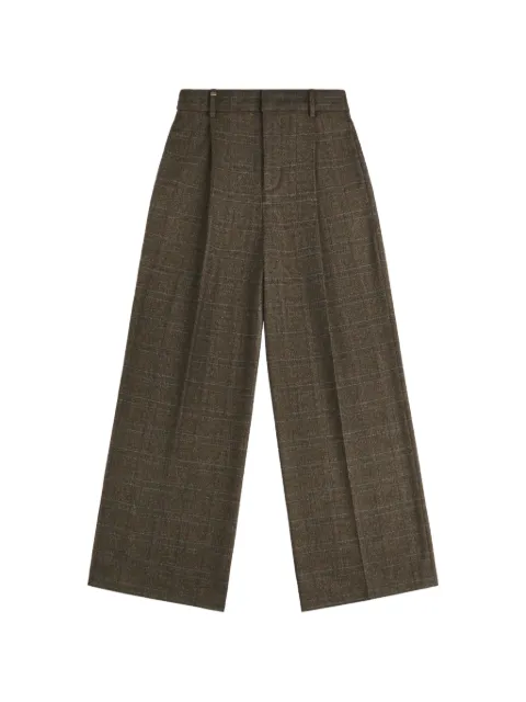 Fay checked pleated trousers Green NTW8053494SYTW