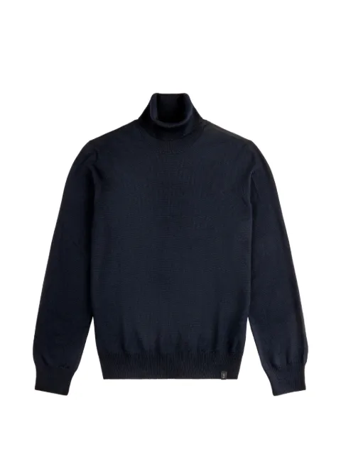 Fay roll-neck ribbed-trim sweater Blue NMMC1532440CQT