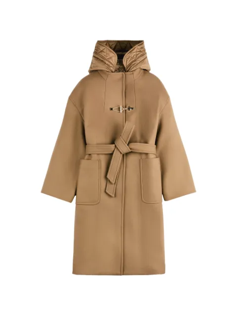 Fay toggle-fastening belted coat Brown NAW59533530YMV