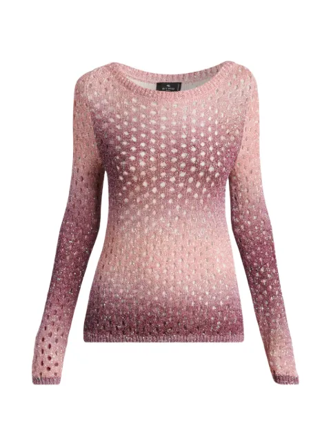 ETRO gradient open-knit sweater Pink WRKE0422AK16P
