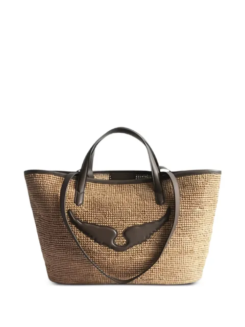 Zadig&Voltaire Wings woven tote bag Neutrals LWBA04356