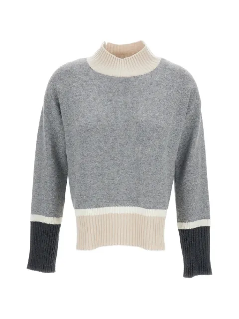 Lorena Antoniazzi colour-block high-neck sweater Grey A26123DM53A24722122