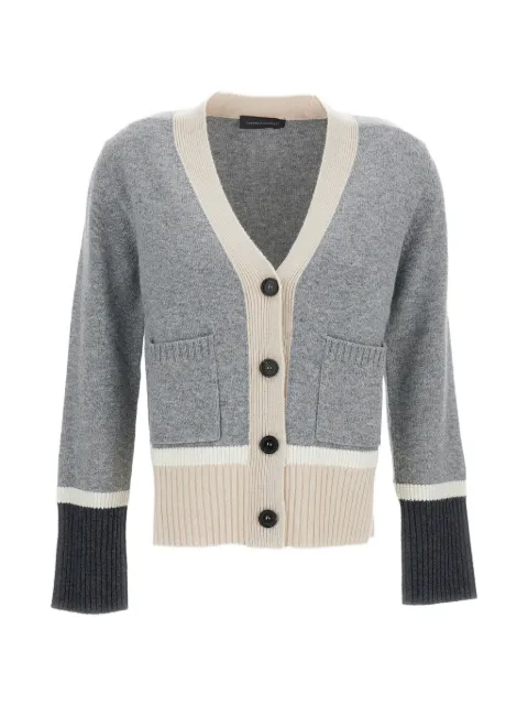 Lorena Antoniazzi colour-block button-up cardigan Grey A26123CM53A24722122