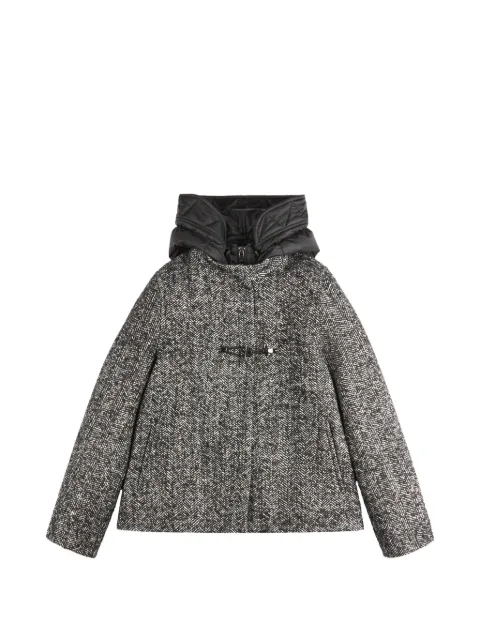 Fay herringbone toggle coat Black NAW59533730YQV