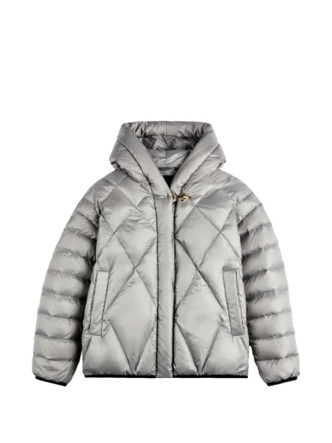 Fay argyle quilted hooded jacket Grey NAW32533350GO1