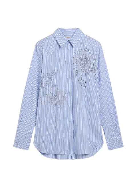 MOMONÌ Jokla embroidered striped shirt Blue 266MMOSH02426614MO