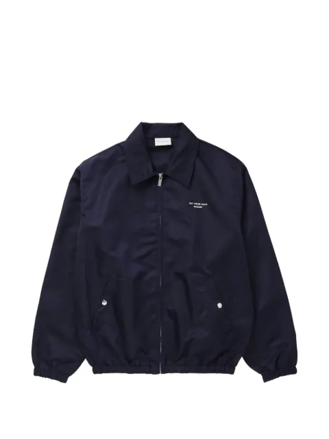 Drôle De Monsieur logo-print zip-up jacket Blue PERMJT296PA014