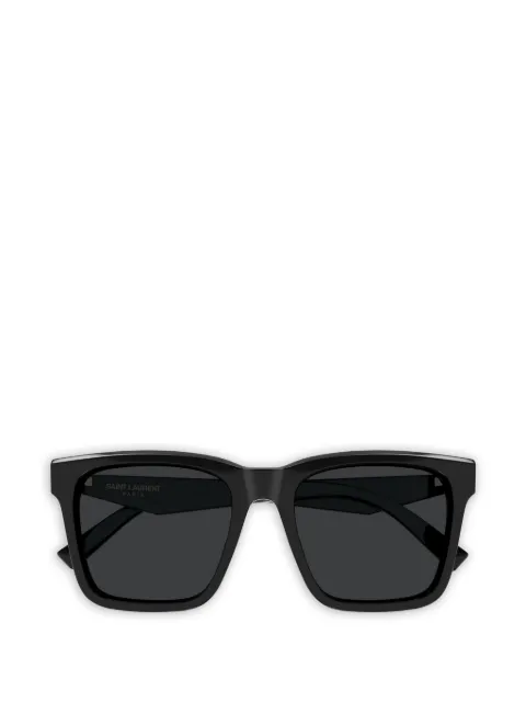 Saint Laurent Eyewear logo-plaque square-frame sunglasses Black SLM170