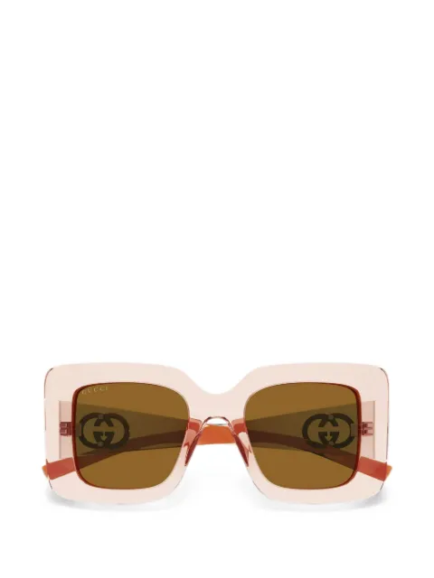 Gucci Eyewear Interlocking G squared-frame sunglasses Pink GG2025S