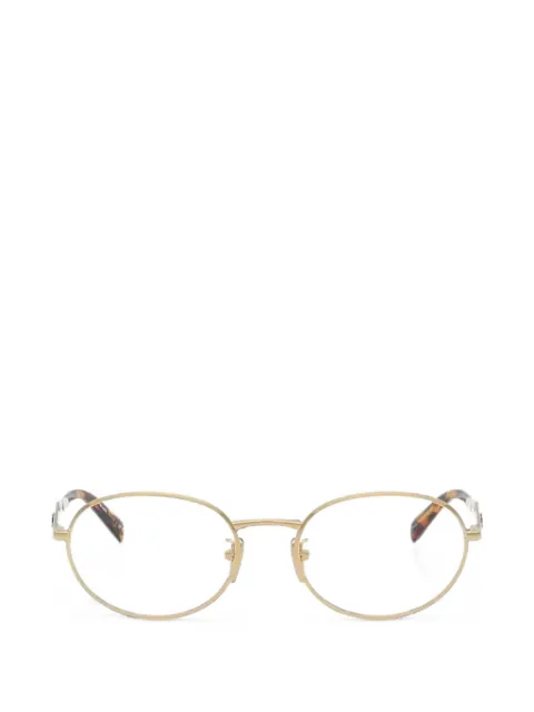 Prada Eyewear oval-frame glasses Gold PRD53VD