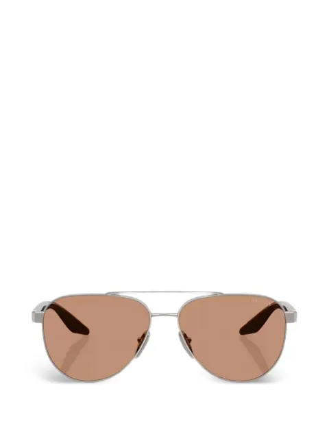 Prada Linea Rossa double-bridge sunglasses Silver PSA52S