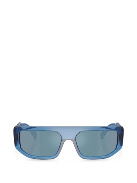 Dolce & Gabbana Eyewear logo-lettering rectangle-frame sunglasses Blue DG6203