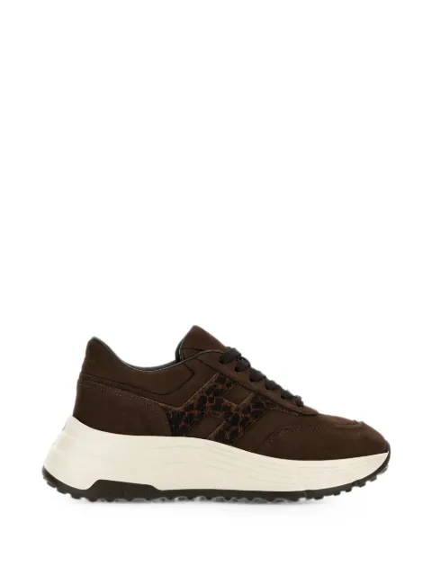 Hogan Hi-Fi leopard-print sneakers Brown HXW6690FR30VH8