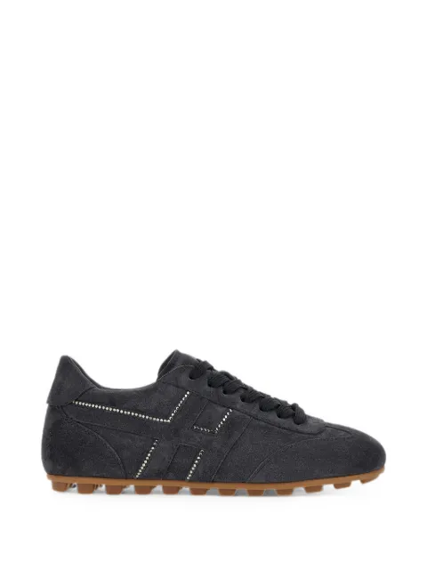 Hogan Olympia crystal-embellished suede sneakers Grey HXW6930GJ0PUH6