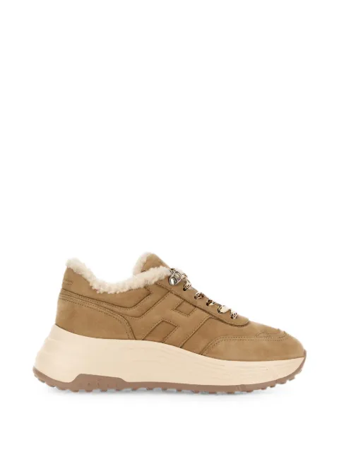 Hogan Hi-Fi shearling-trim sneakers Neutrals HXW6690GD9H6RN