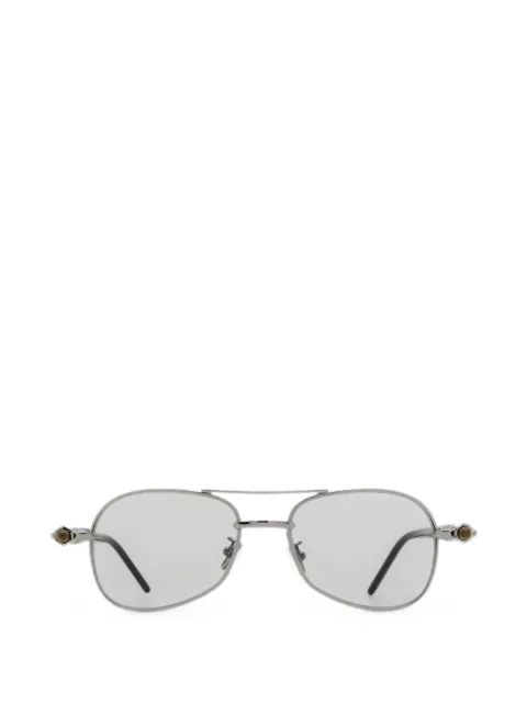 Kuboraum P75 pilot-frame sunglasses Silver P75SUN
