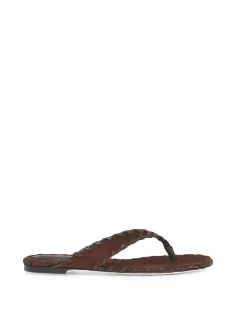 Gianvito Rossi Zaira thong flat sandals Brown G1017305CUOXNC