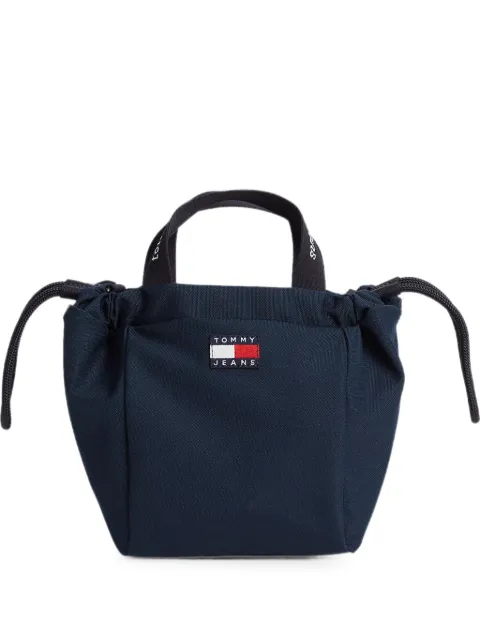 Tommy Jeans logo-patch drawstring shoulder bag Blue AW0AW18770