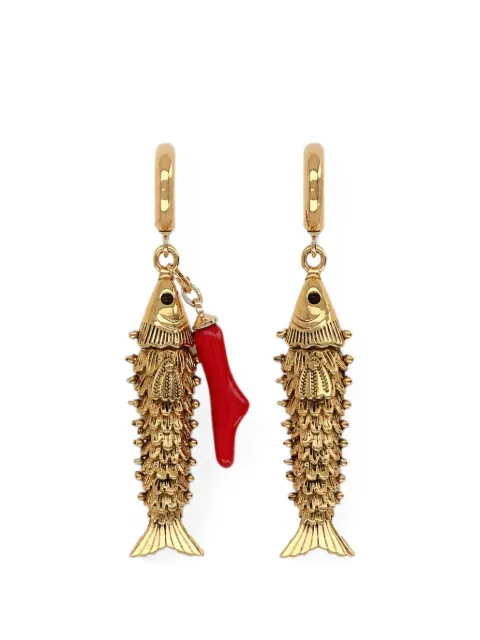 ISABEL MARANT New River fish-pendant charm earrings Gold BL0314FAD3B13B12DO