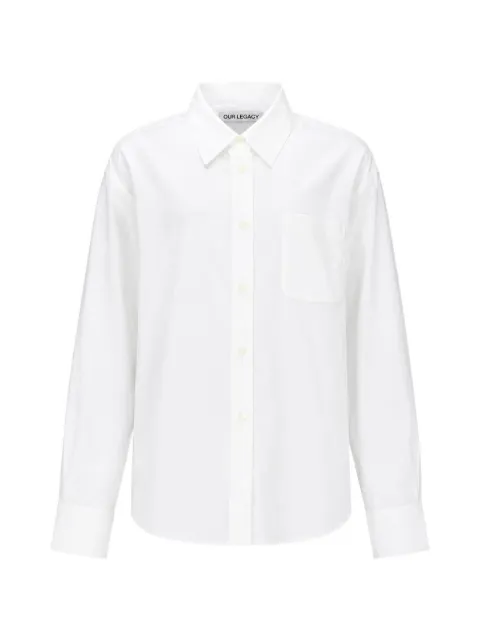OUR LEGACY Forever chest-pocket button-up shirt White W2262FL
