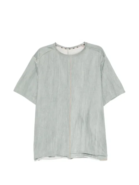 Ziggy Chen exposed-seam T-shirt Green 0M2610205