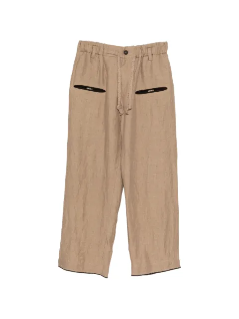 Ziggy Chen drawstring-waist trousers Brown 0M2610548