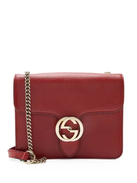 Gucci Pre-Owned 2017 small Interlocking G shoulder bag Red 41084325363784